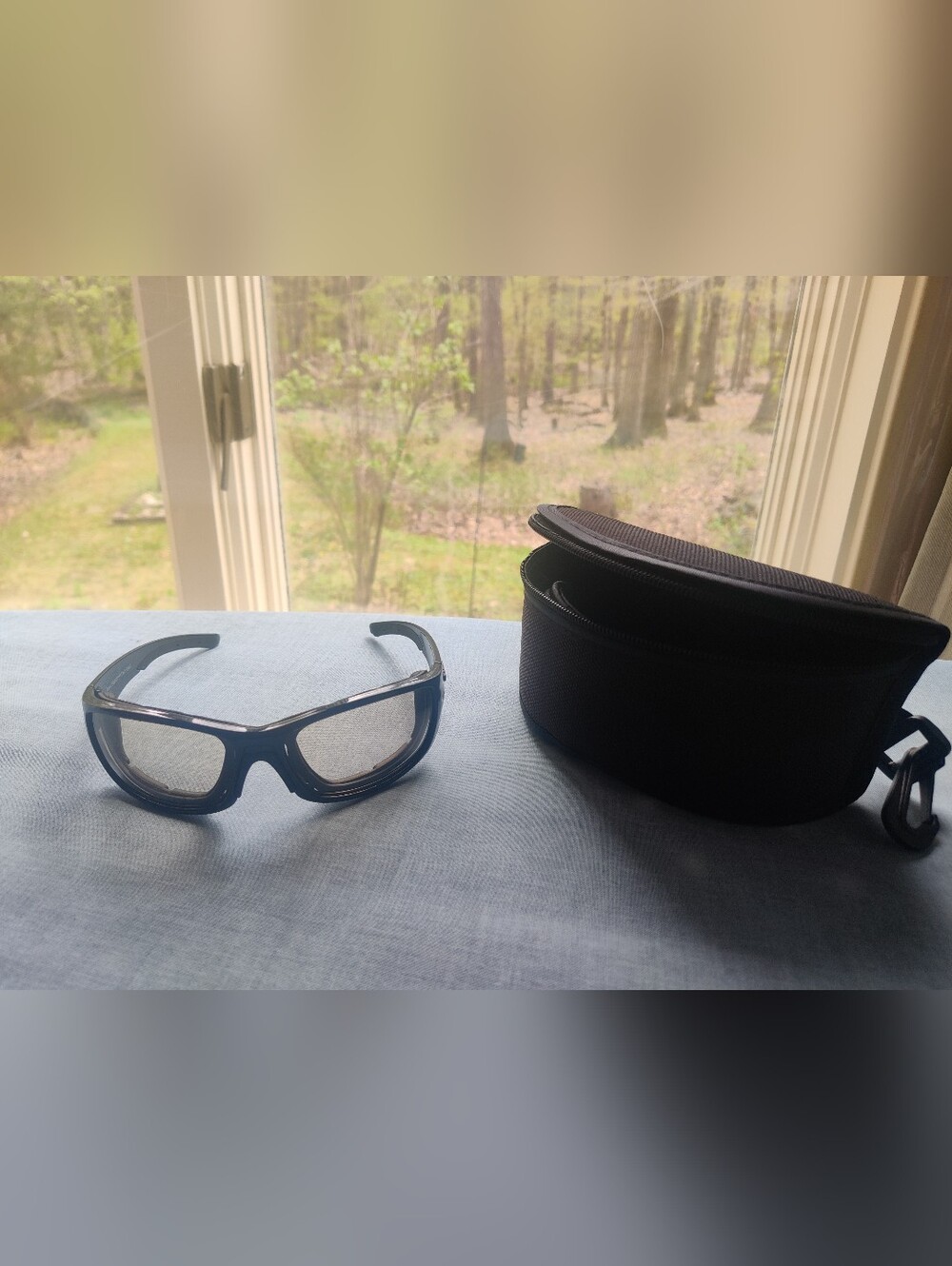 Protective Sports Glasses in Blue with Carrying Case